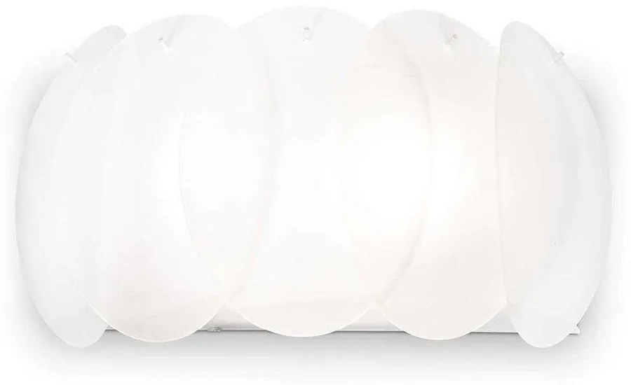 Φωτιστικό Τοίχου-Απλίκα Ovalino 038025 34x17x18cm 2xE27 60W White Ideal Lux