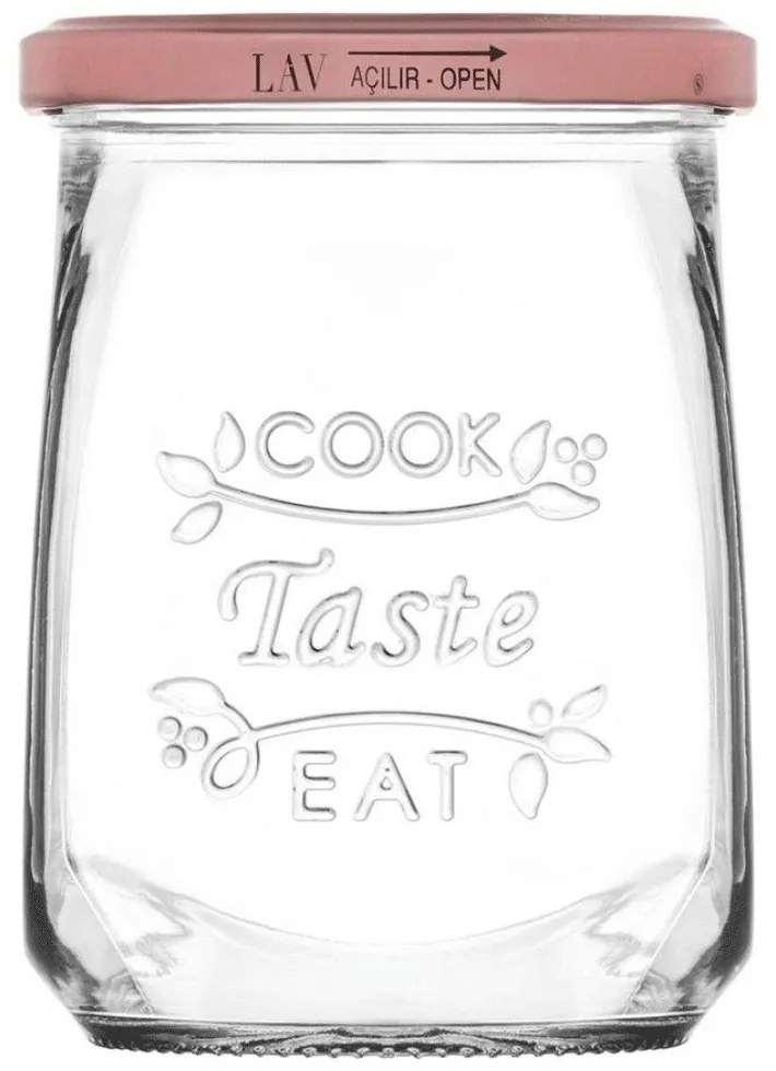 Βάζο Αποθήκευσης Tasty LVTAS05555Z 550ml Clear-Bronze Lav Γυαλί