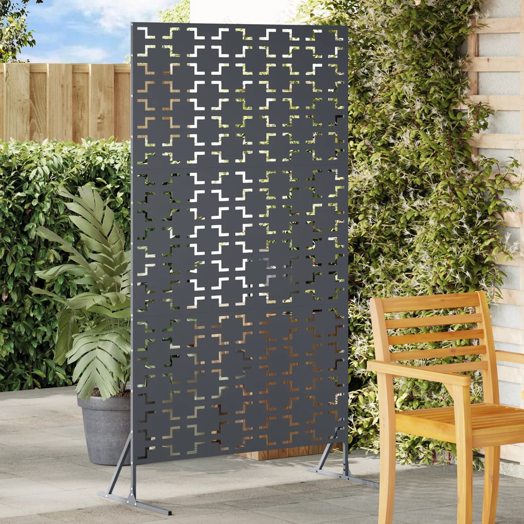 vidaXL Πίνακας Ιδιωτικότητας της  σε Ανθρακί, 100x50x180 εκ., Κατασκευασμένος από Ατσάλι