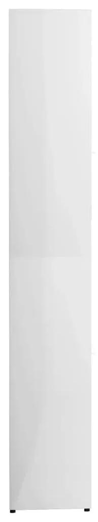 Στήλη Μπάνιου Γυαλιστερό Λευκό 30 x 30 x 183,5 εκ. Μοριοσανίδα - Λευκό