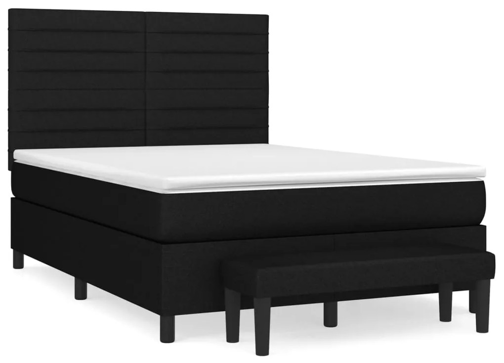 ΚΡΕΒΑΤΙ BOXSPRING ΜΕ ΣΤΡΩΜΑ ΜΑΥΡΟ 140X190 ΕΚ. ΥΦΑΣΜΑΤΙΝΟ 3136671