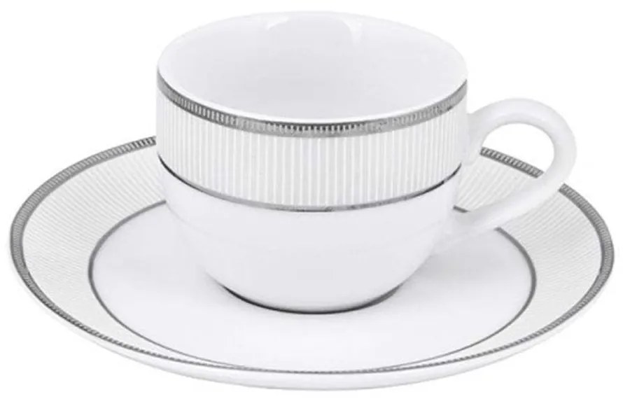 Φλυτζάνι Καφέ Classic Stripes (Σετ 6Τμχ) 90ml Black-White Oriana Ferelli® Porcelain
