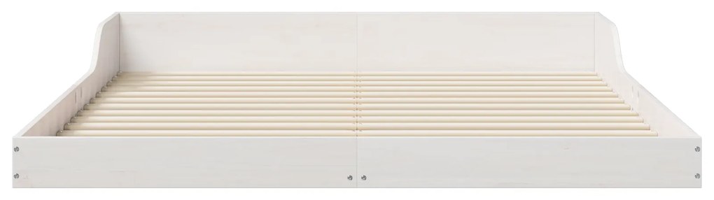 vidaXL Σκελετός Κρεβατιού Λευκό 140 x 220 cm Μασίφ ξύλο πεύκου
