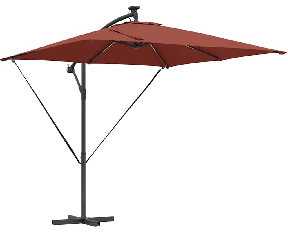vidaXL Ομπρέλα Cantilever Banana Τερακότα 249 x 249 x 250 εκ.