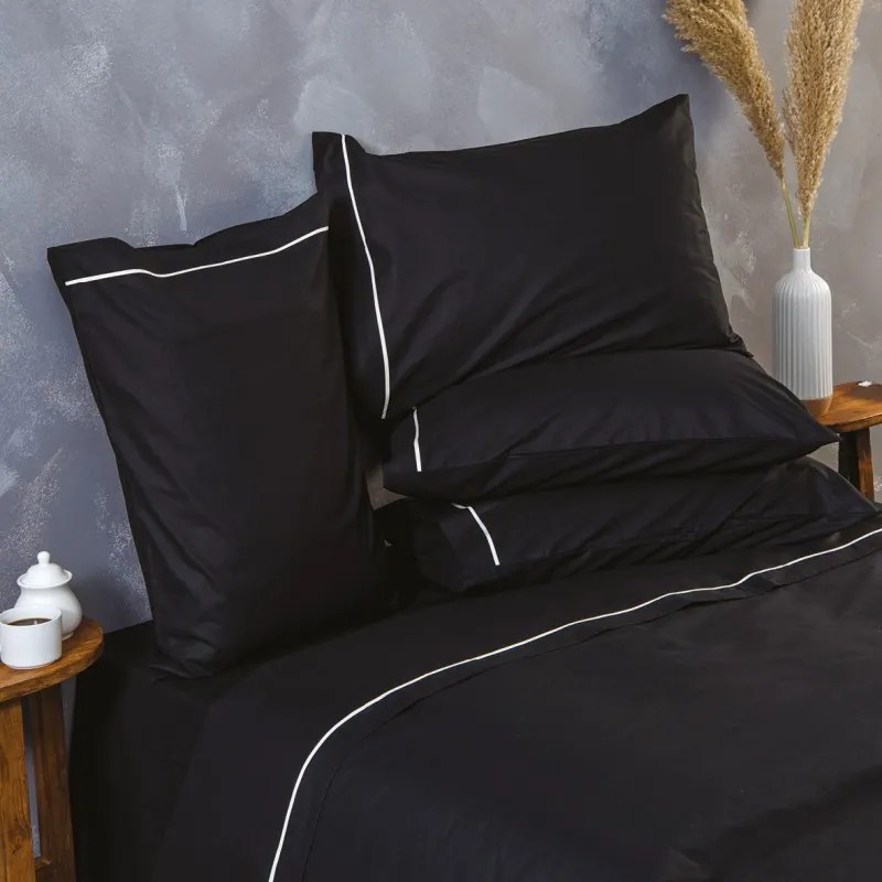 Σετ Σεντόνια Βαμβακερά Υπέρδιπλα 240x260εκ. Ios Black SB HOME