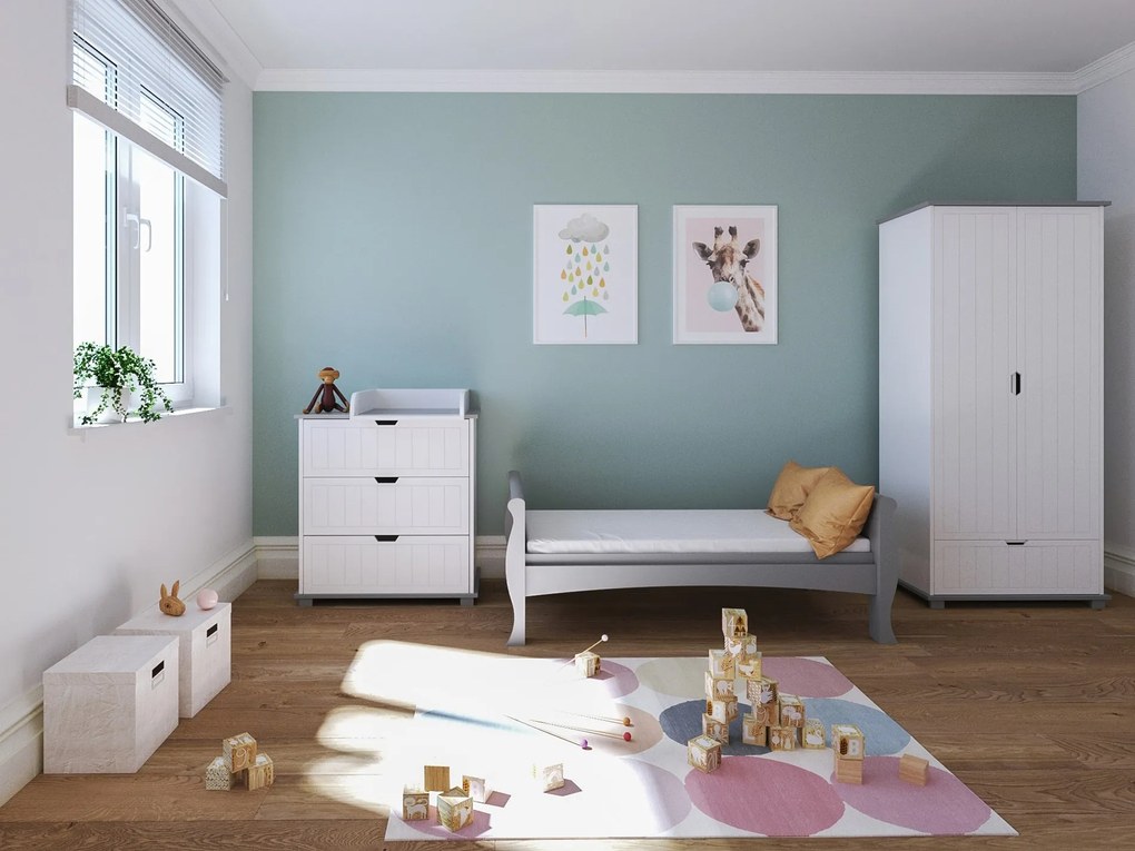 Βρεφικό προεφηβικό Κρεβάτι  Elegant Lux  Grey  70x140cm  BC10018 BabyCute