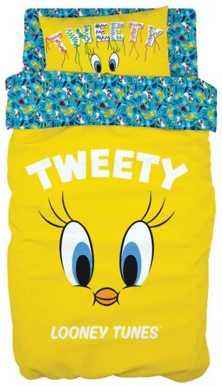 Beauty Home Σετ παπλωματοθήκη μονή Art 6191 Tweety 165x250 Κίτρινο