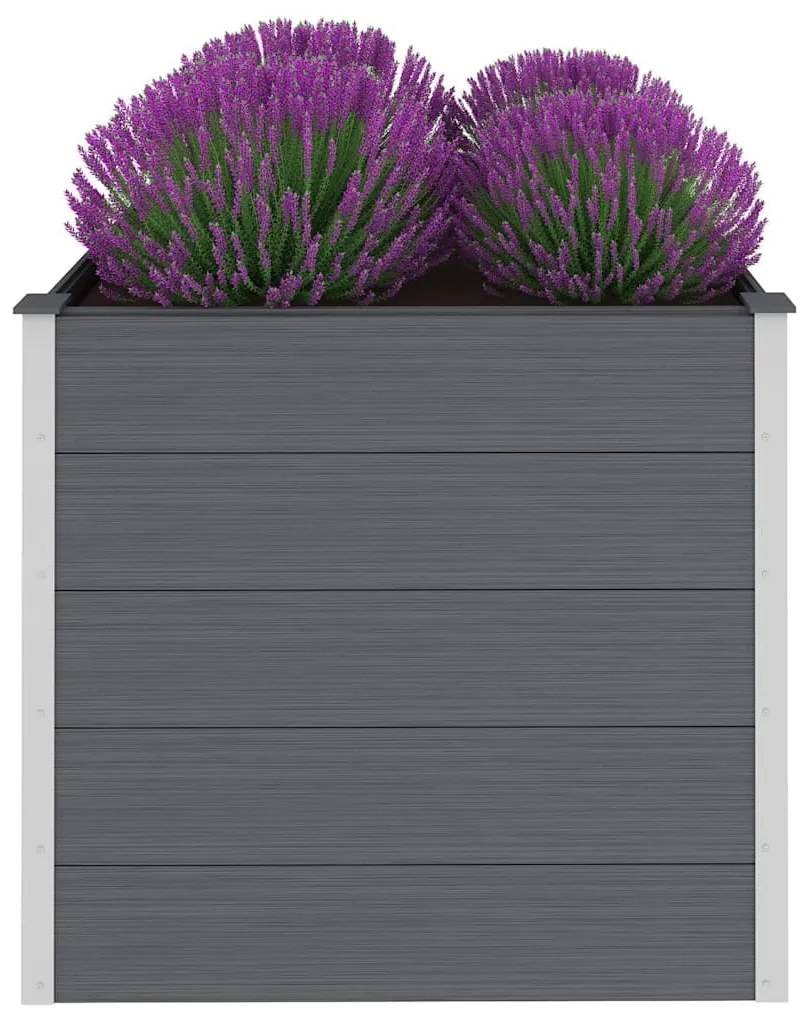 vidaXL Ζαρντινιέρα Υπερυψωμένη Γκρι 100 x 100 x 91 εκ. από WPC