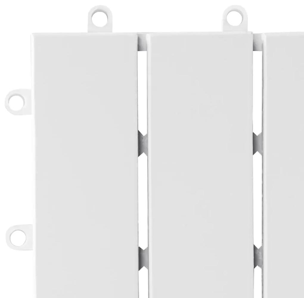 vidaXL Πλακάκια Deck 20 τεμ. Λευκά 30 x 30 εκ. από Μασίφ Ξύλο Ακακίας