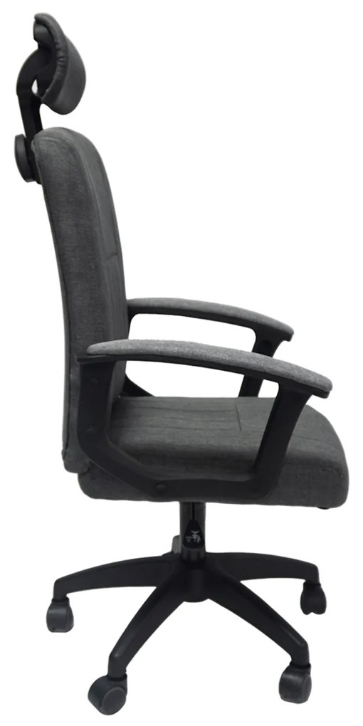 ΚΑΡΕΚΛΑ ΓΡΑΦΕΙΟΥ NIMBLE HM1199.12 ΓΚΡΙ ΥΦΑΣΜΑ-ΜΑΥΡΟΣ ΣΚΕΛΕΤΟΣ&amp;ΒΑΣΗ 59x64x122Υεκ