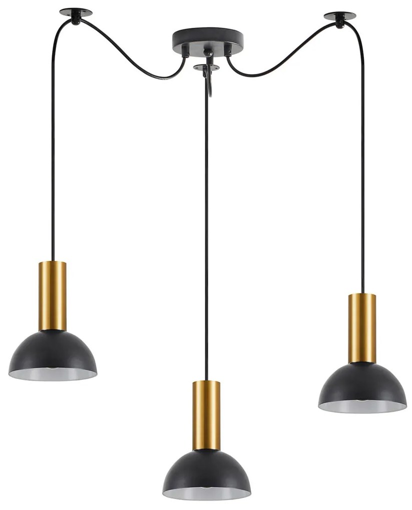 Φωτιστικό Οροφής Τρίφωτο Homelighting 77-8647 Gold/Black