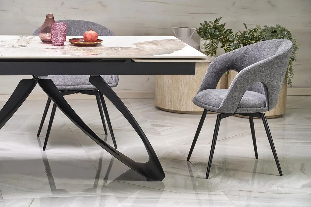 Dine 550 Καρεκλα Μπρατσα Γκρι