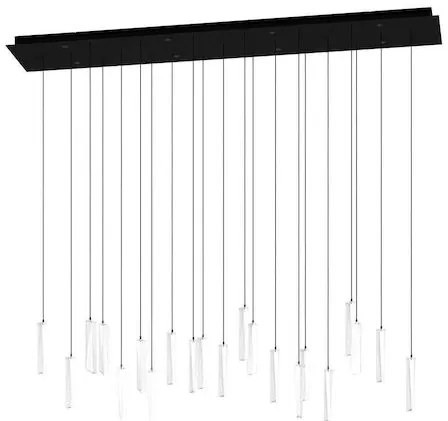 Κρεμαστό Φωτιστικό Μαύρη Ράγα L117xH110cm 3000K 500lm LED Eglo Sardenara 390211