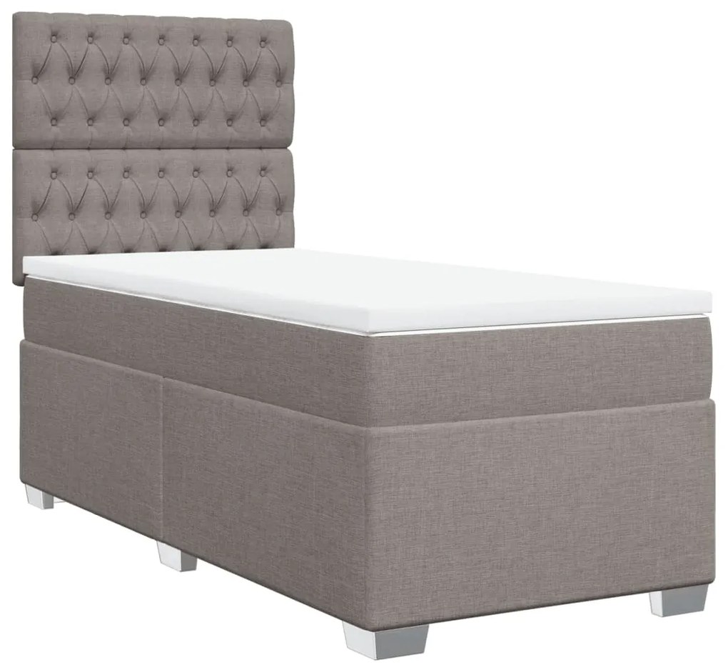 ΚΡΕΒΑΤΙ BOXSPRING ΜΕ ΣΤΡΩΜΑ TAUPE 80X200 ΕΚ. ΥΦΑΣΜΑΤΙΝΟ 3290326