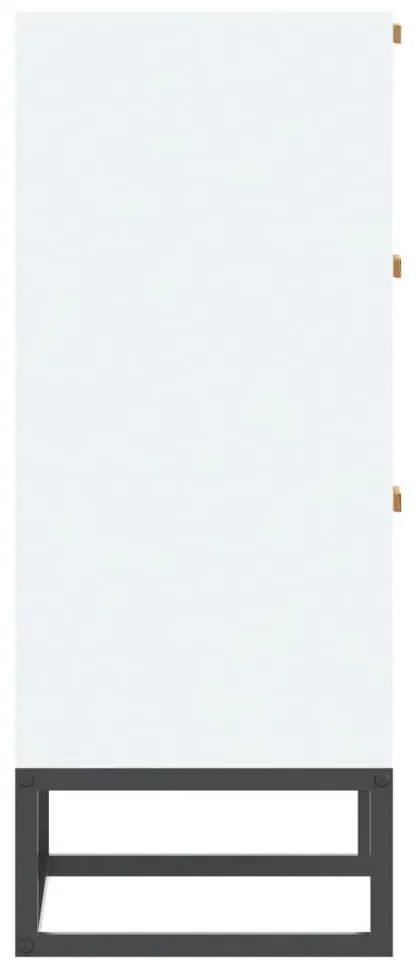 Συρταριέρα Λευκή 60 x 30 x 75 εκ. από Επεξεργασμένο Ξύλο - Λευκό