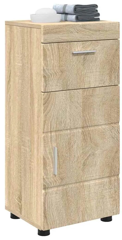 vidaXL Ντουλάπι Μπάνιου με πόρτα TULUM Sonoma Δρυς 37 x 31.5 x 82 εκ