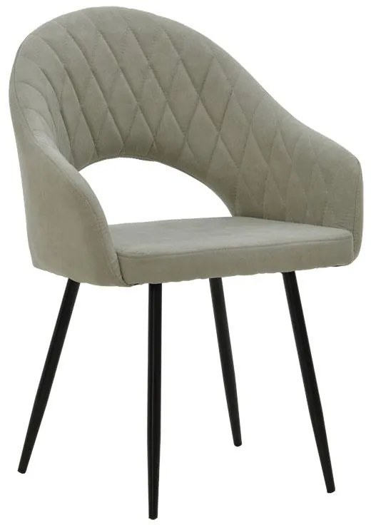 Καρέκλα - Πολυθρόνα Macie ύφασμα antique γκρι-μαύρο 58x50x85εκ 58x50x85 εκ.