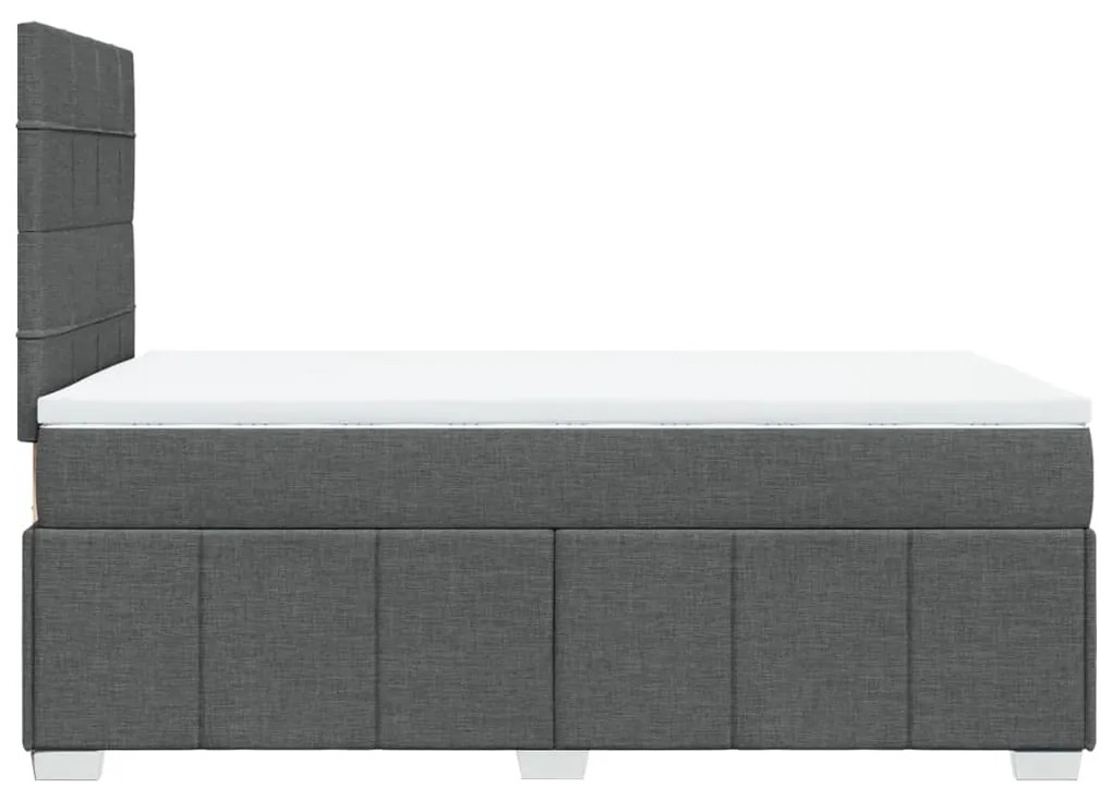 ΚΡΕΒΑΤΙ BOXSPRING ΜΕ ΣΤΡΩΜΑ ΣΚΟΥΡΟ ΓΚΡΙ 120X200 ΕΚ. ΥΦΑΣΜΑΤΙΝΟ 3293936