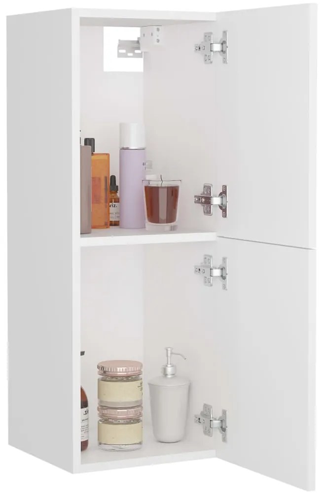 vidaXL Ντουλάπι Μπάνιου Λευκό 30 x 30 x 80 εκ. από Επεξ. Ξύλο