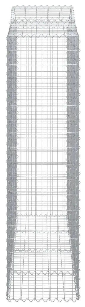 vidaXL Συρματοκιβώτια Τοξωτά 2 τεμ. 200x50x180/200 εκ. Γαλβαν. Ατσάλι