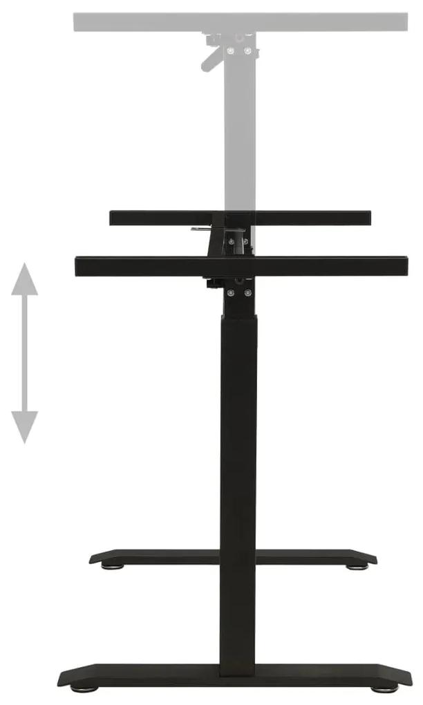 vidaXL Σκελετός Γραφείου Όρθιας/Καθιστής Θέσης Χειροκίνητος Ρυθμ. Ύψος
