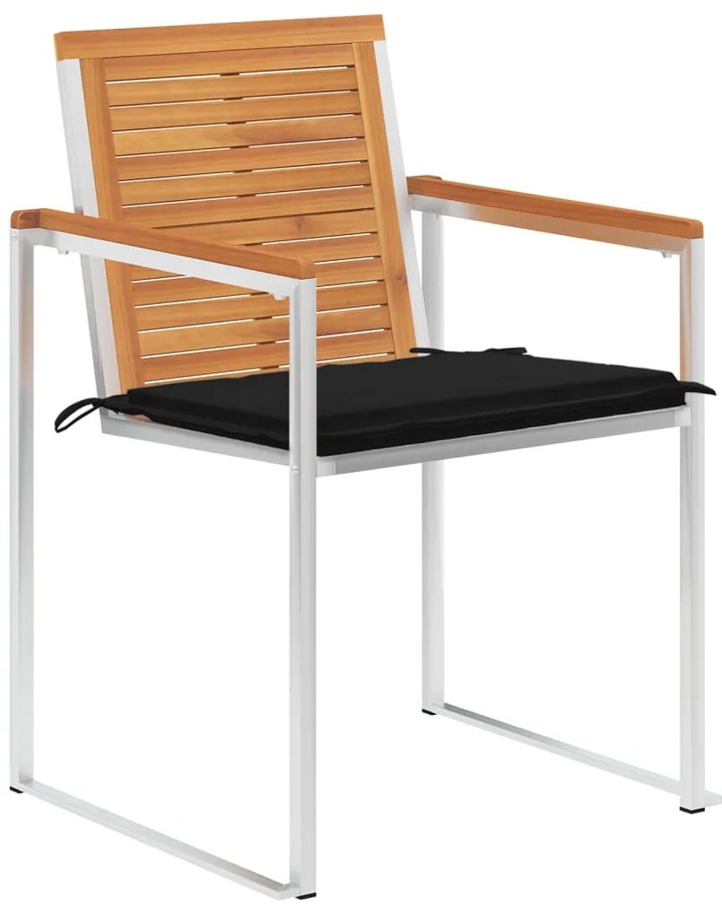 vidaXL Καρέκλες Κήπου 6 τεμ. από Μασίφ Ξύλο Ακακίας με Μαξιλάρια