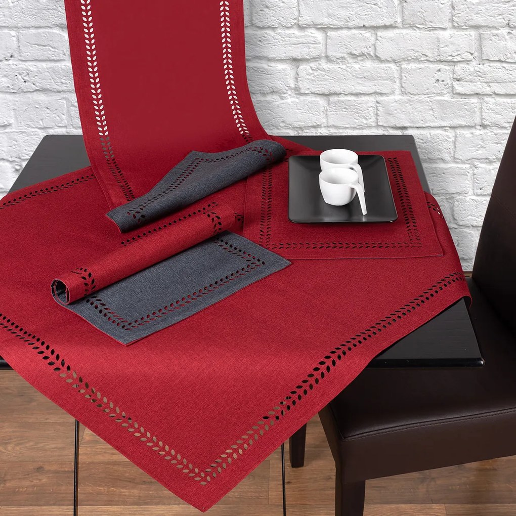 Τραβέρσα 2 Όψεων (40x120) Silk Fashion BG18 Red/Anthracite