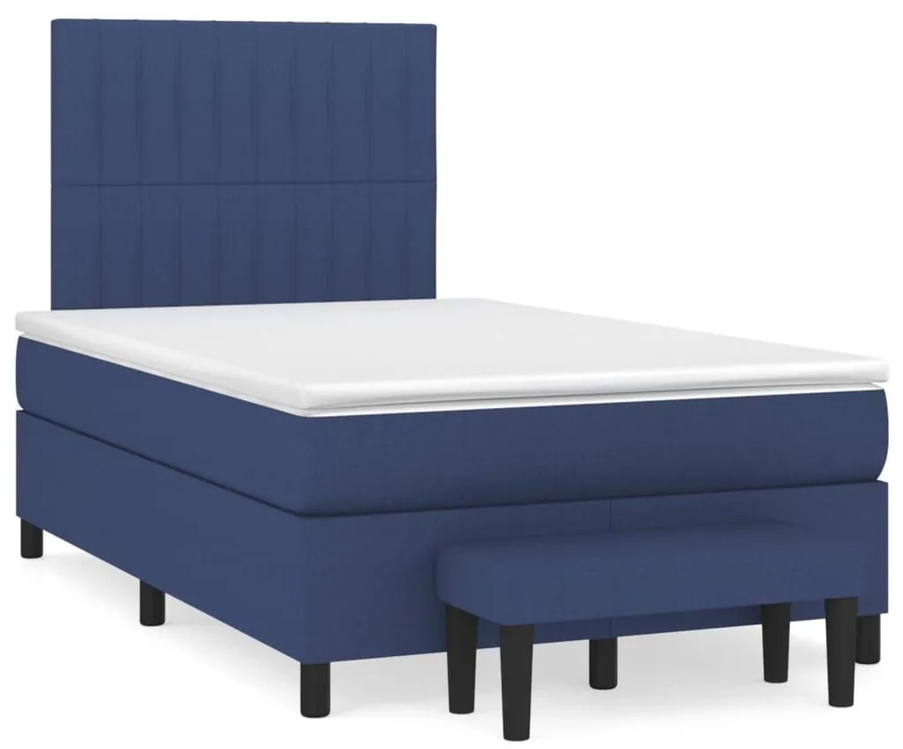 ΚΡΕΒΑΤΙ BOXSPRING ΜΕ ΣΤΡΩΜΑ ΜΠΛΕ 120X190 ΕΚ. ΥΦΑΣΜΑΤΙΝΟ 3270375