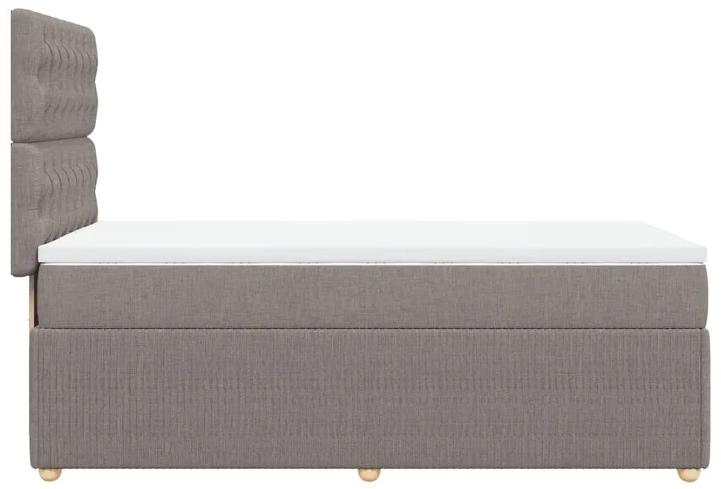 ΚΡΕΒΑΤΙ BOXSPRING ΜΕ ΣΤΡΩΜΑ TAUPE 80X200 ΕΚ. ΥΦΑΣΜΑΤΙΝΟ 3291894