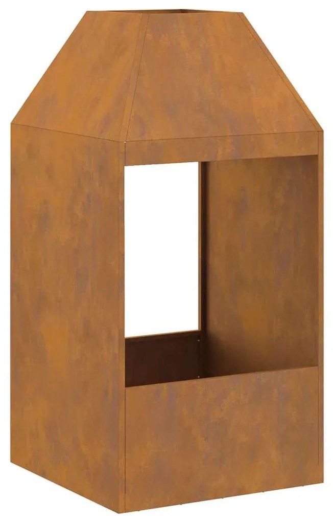 vidaXL Φωτιά Καφέ 50 x 50 x 100 cm Ατσάλι σκληρυθέν στον αέρα