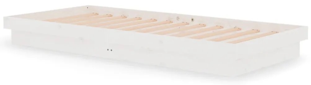 vidaXL Πλαίσιο Κρεβατιού Λευκό 90 x 200 εκ. από Μασίφ Ξύλο