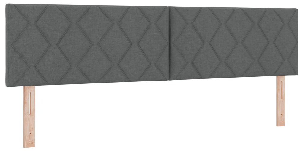vidaXL Κρεβάτι Box Spring σε σκούρο γκρι με στρώμα, 180 x 200 εκ., ύφασμα.