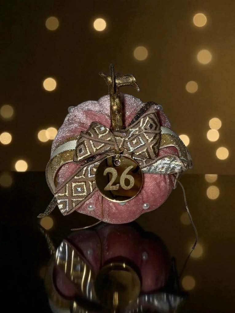 Κολοκύθα Ροζ απαλό βελούδινη μεγάλη - Ασημί