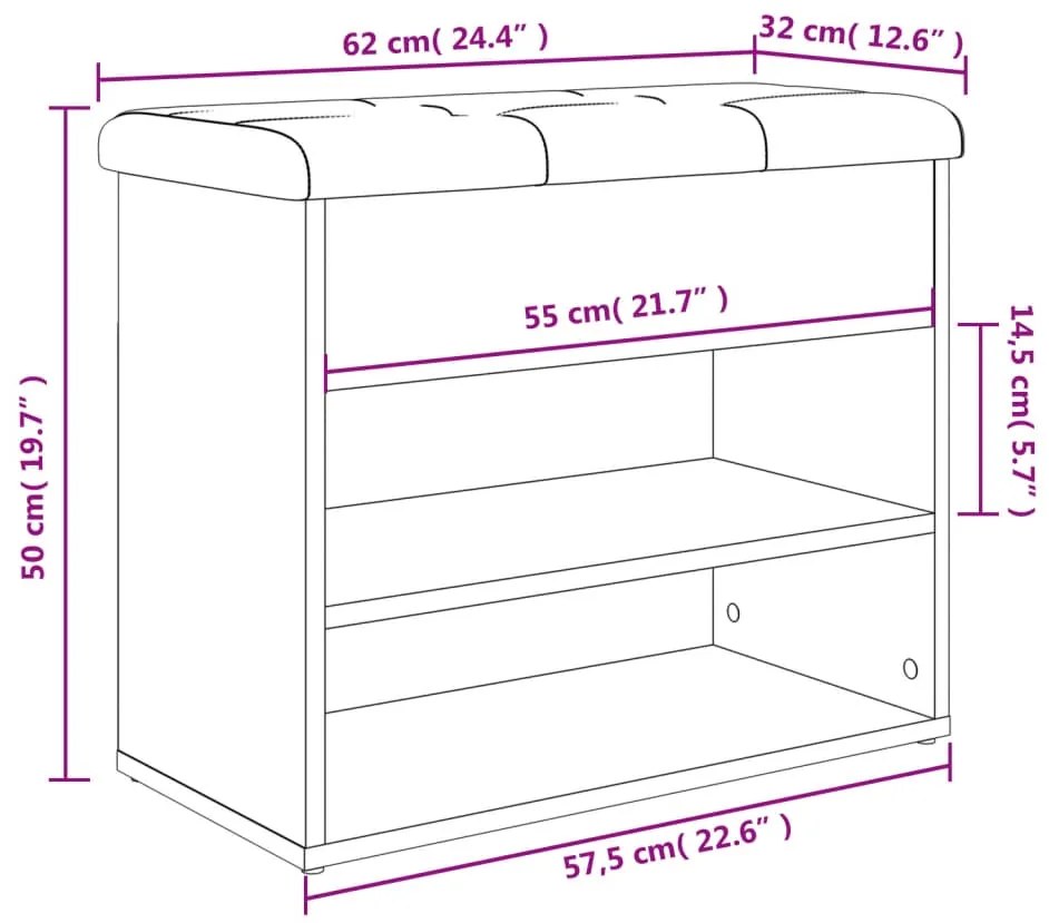 ΠΑΠΟΥΤΣΟΘΗΚΗ SONOMA ΔΡΥΣ 62X32X50 ΕΚ. ΑΠΟ ΕΠΕΞΕΡΓΑΣΜΕΝΟ ΞΥΛΟ 835098