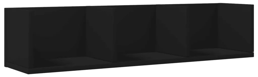 vidaXL Ντουλάπι Τοίχου Μαύρο 75x18x16,5 εκ. από Επεξεργασμένο Ξύλο