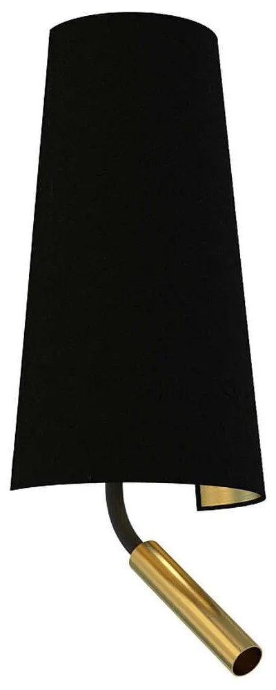 Φωτιστικό Τοίχου - Απλίκα Faro 7982 1xE27 max 40W 1xG9 max 10W Black-Gold Nowodvorski Metal, Fabric