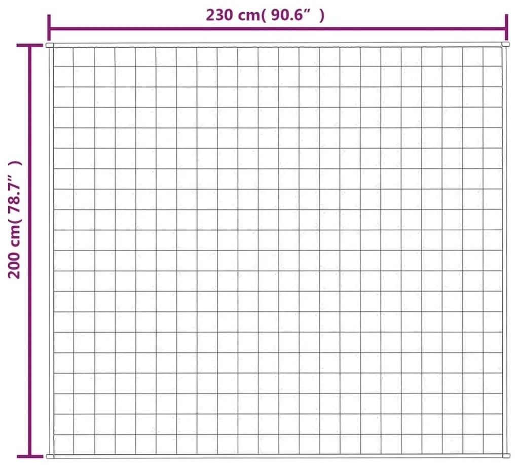 Κουβέρτα Βαρύτητας Γκρι 200 x 230 εκ. 9 κ. Υφασμάτινη - Γκρι