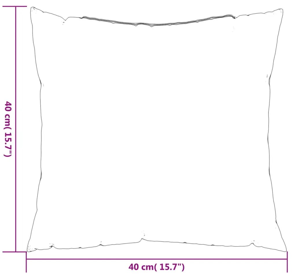 Μαξιλάρια Καναπέ 4 τεμ. Taupe 40 x 40 εκ. Υφασμάτινα - Μπεζ-Γκρι