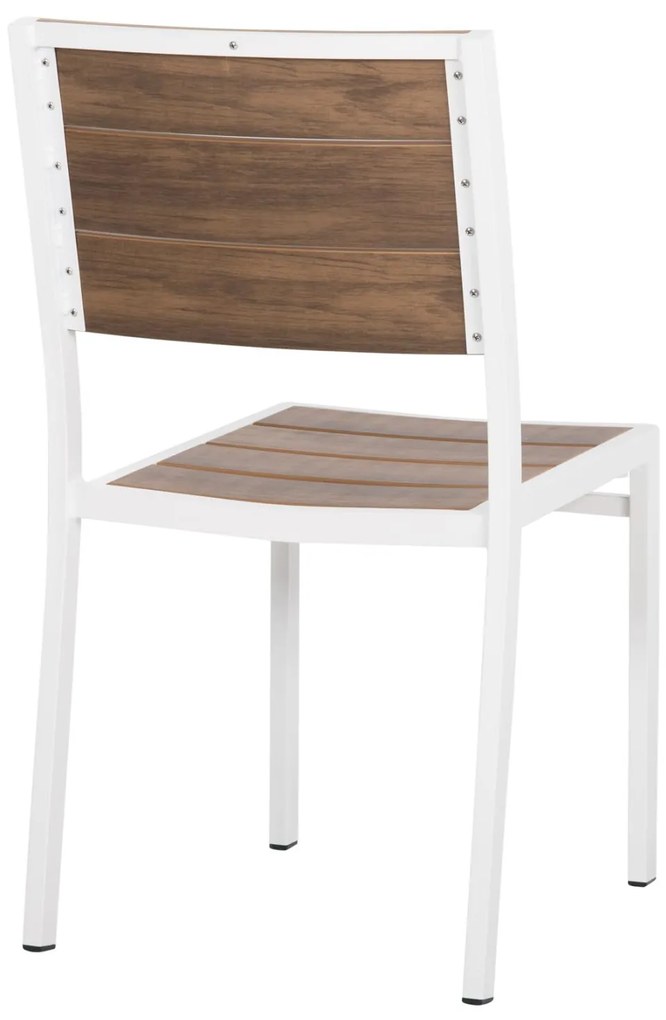Καρέκλα SAGA C6063.01 Αλουμινίου Λευκή με Polywood 46x52x86Υεκ. 46x52x86 εκ.