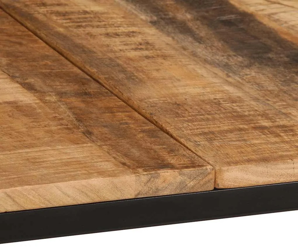 vidaXL Τραπεζαρία 220x90x75 εκ. από Μασίφ Ακατέργαστο Ξύλο Μάνγκο
