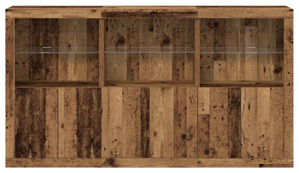 vidaXL Πλαϊνό γραφείο Παλαιό ξύλο 181.5 x 37 x 100 εκ