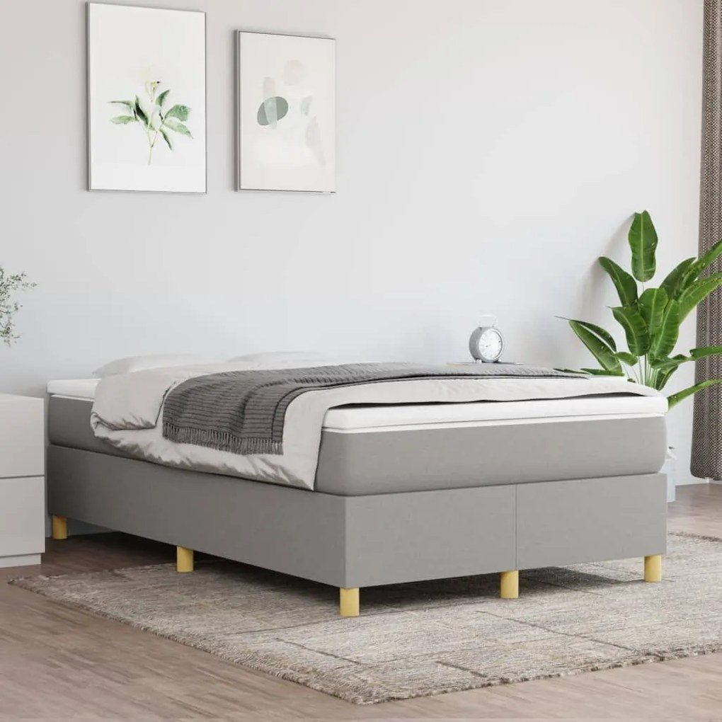 ΠΛΑΙΣΙΟ ΚΡΕΒΑΤΙΟΥ BOXSPRING ΑΝΟΙΧΤΟ ΓΚΡΙ 120X200 ΕΚ. ΥΦΑΣΜΑΤΙΝΟ 3120945