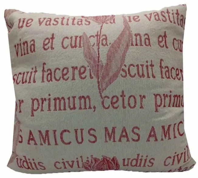 Vekrakis Μαξιλάρι Φιγούρας με Γέμιση 45×45εκ Polycotton Zig Zag Μπορντό
