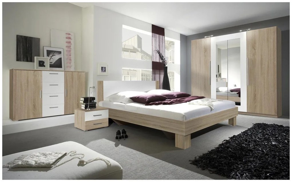 Κρεβάτι με 2 κομοδίνα Veron-180x200-Arctic Pine