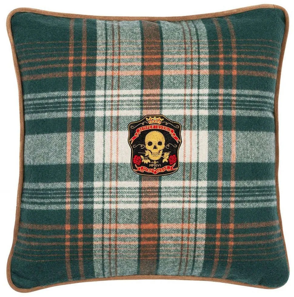 Μαξιλάρι Διακοσμητικό (Με Γέμιση) Monterey Plaid LC40154 50x50cm Multi-Green MindTheGap 50X50 50x50cm Fabric