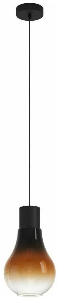 Φωτιστικό Οροφής 43459 Chasely 1/E27 Black-Brown Eglo Metal, Glass