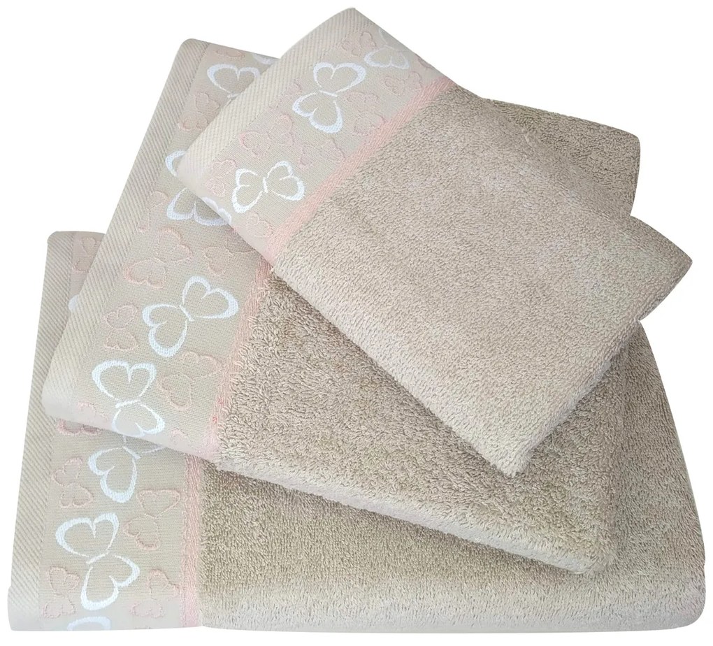 Πετσέτες Μπάνιου (Σετ 3τμχ) Morven 2011 Beige 500gsm