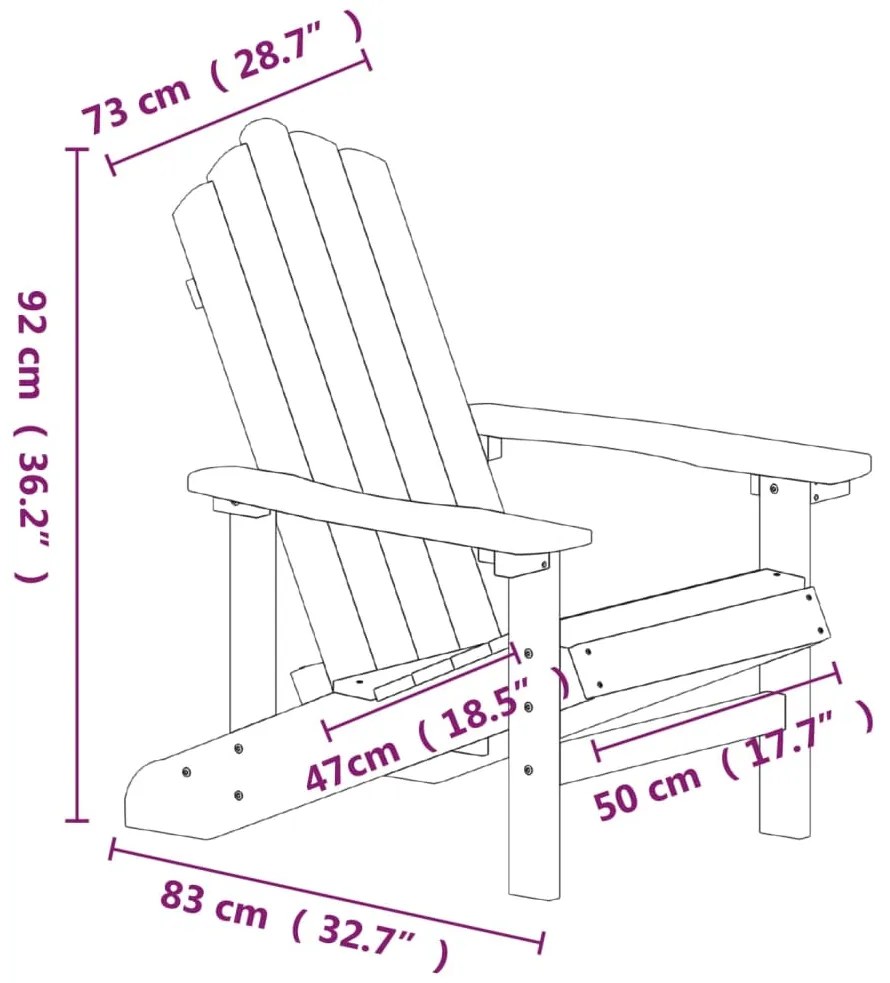 ΚΑΡΕΚΛΑ ΚΗΠΟΥ ADIRONDACK ΛΕΥΚΗ ΑΠΟ HDPE ΜΕ ΤΡΑΠΕΖΑΚΙ 3095700