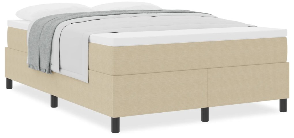 vidaXL Κρεβάτι Box Spring με Στρώμα σε Ανοιχτό Πράσινο και Γκρι, 140 x 200 εκ., βελουτέ ύφασμα