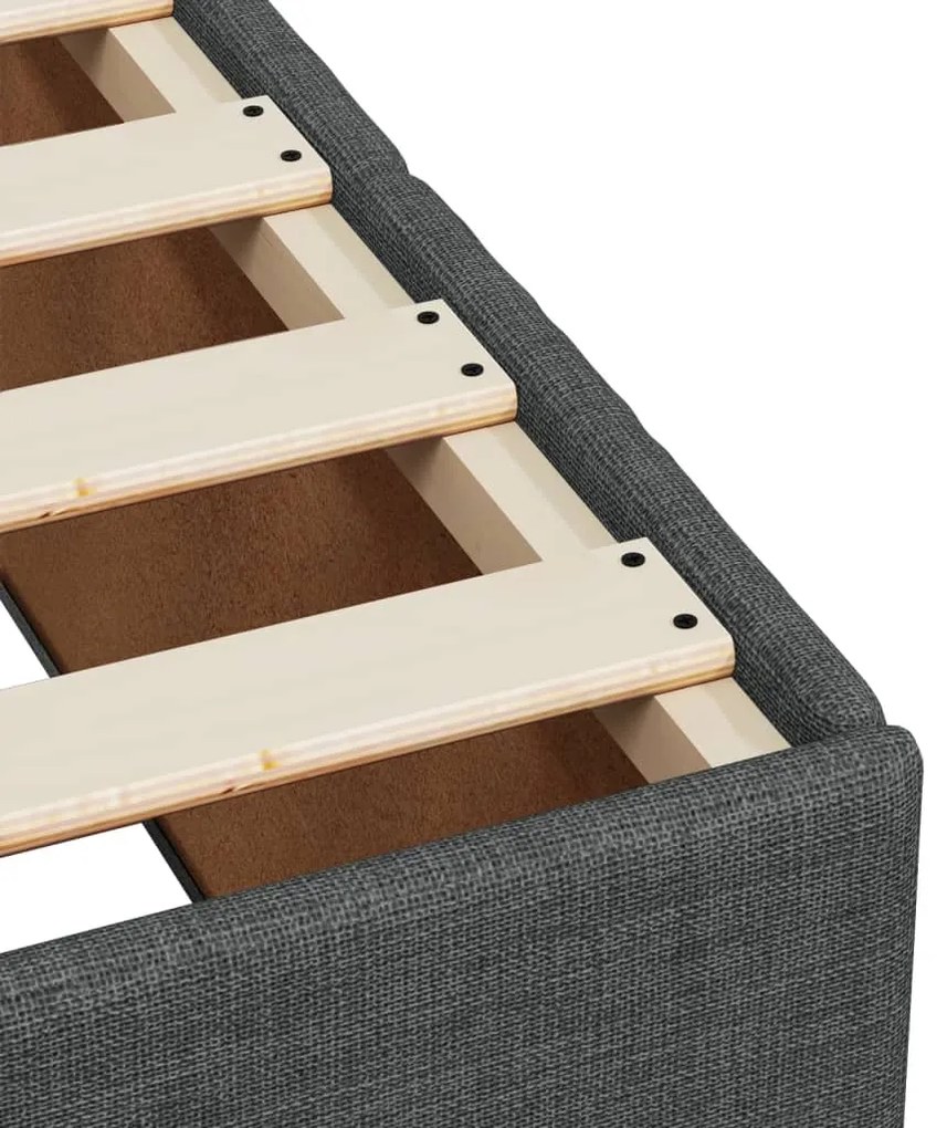 ΚΡΕΒΑΤΙ BOXSPRING ΜΕ ΣΤΡΩΜΑ ΣΚΟΥΡΟ ΓΚΡΙ 120X200 ΕΚ. ΥΦΑΣΜΑΤΙΝΟ 3291629